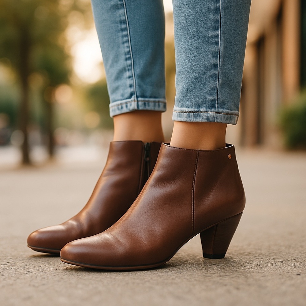 Hush Puppies Classic Brown Ankle Booties